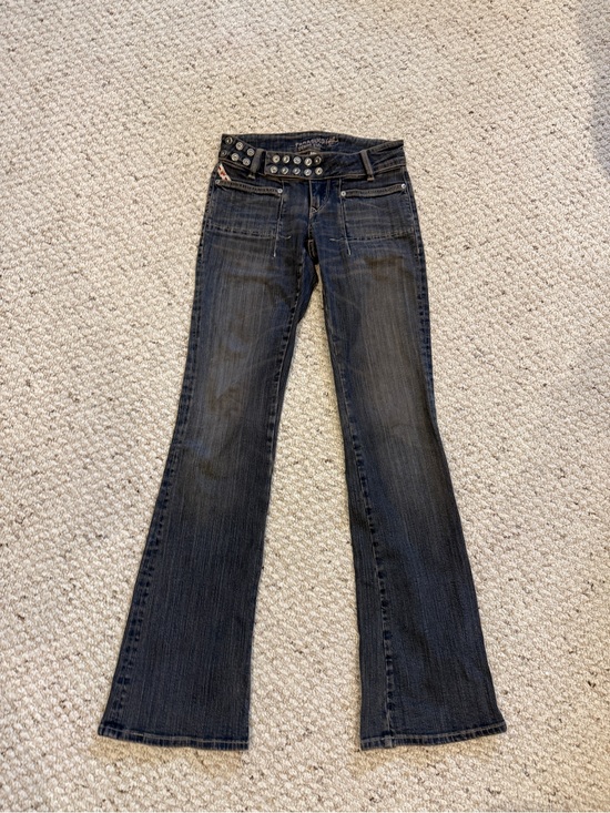 Parasuco Denim - Parasuco Dark Y2K Low Rise Wash Flare Jeans